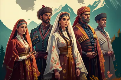 Illustration caucasians - Image 1