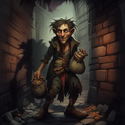 Illustration beggar - Image 1