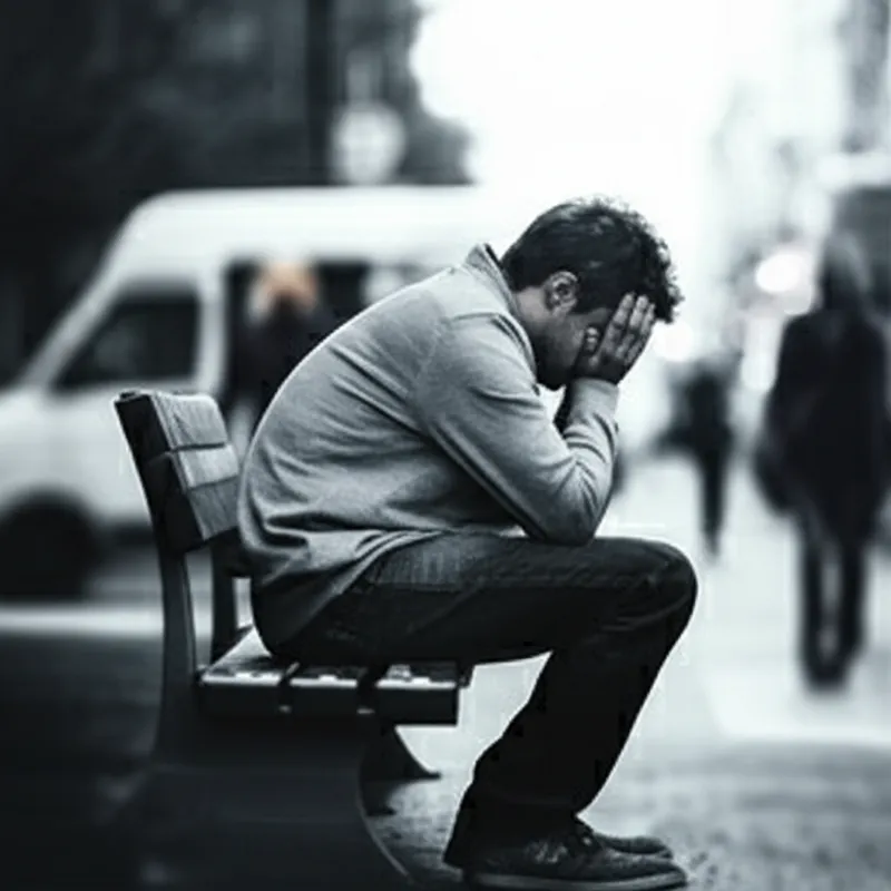 Visual illustration for the word "distress" - (Cause of) discomfort.