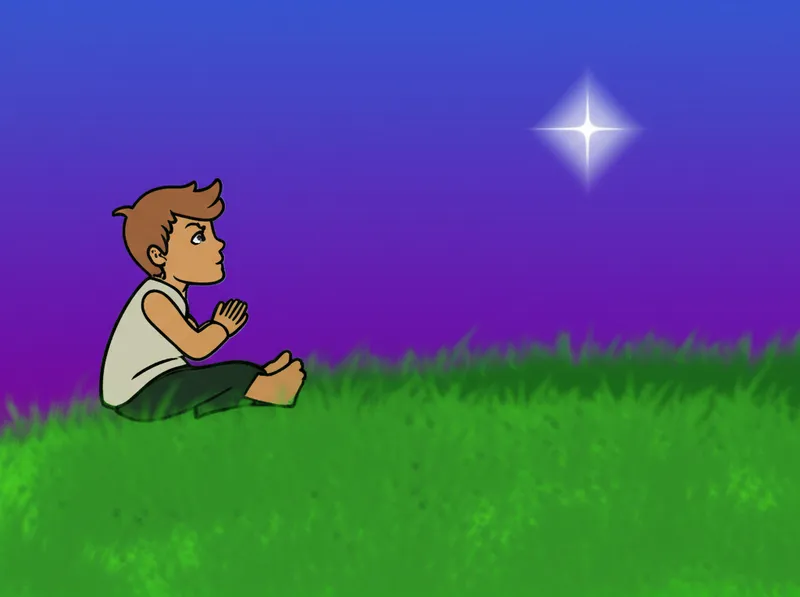 Ilustración visual de la palabra "hoping" - Esperar