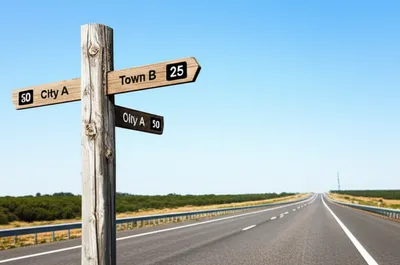 Illustration mileposts