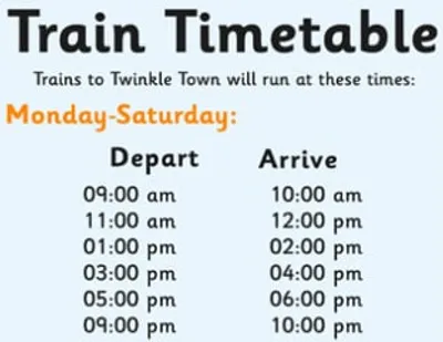 Illustration timetable - Image 2