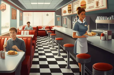 Illustration luncheonette