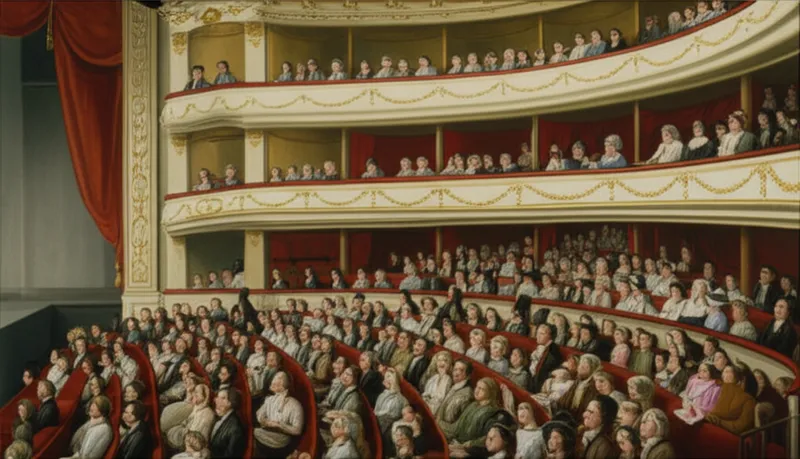 Ilustración visual de parterre: Patio de butacas, público del patio de butacas - Imagen 1