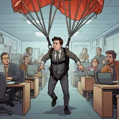 Illustration parachuting - Image 1