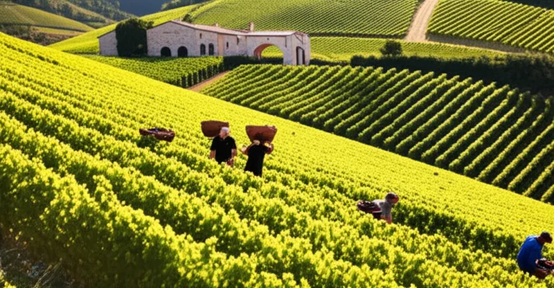 Illustration visuelle du mot « vineyards » - Vignobles