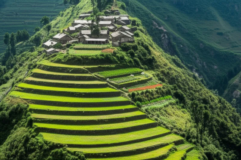 Visuelle Illustration von terrasse: terrassenförmig anlegen, terrassieren - Bild 1