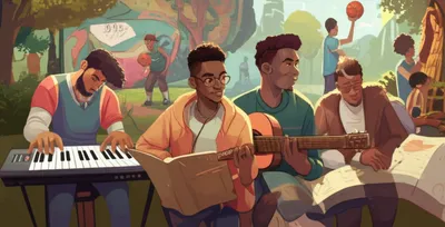 Illustration youths - Image 1