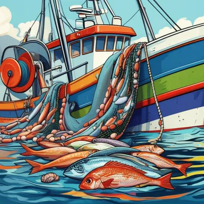 Illustration fishermen - Image 1