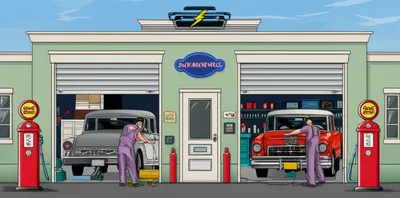 Illustration garages - Image 1