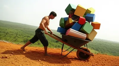 Illustration wheelbarrow - Image 1