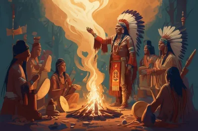 Illustration powwow - Image 1