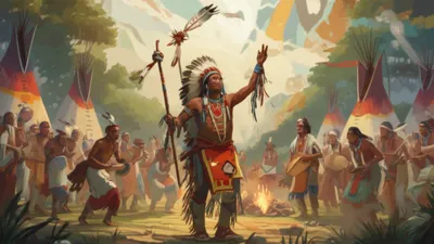 Illustration powwow - Image 1