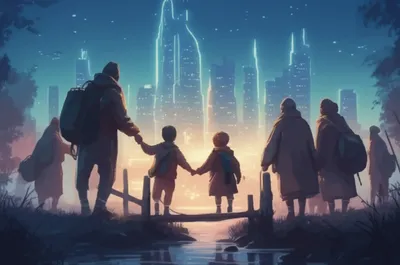 Illustration refugees - Image 1