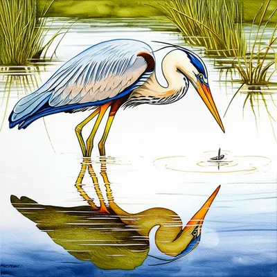 Illustration wading - Image 1