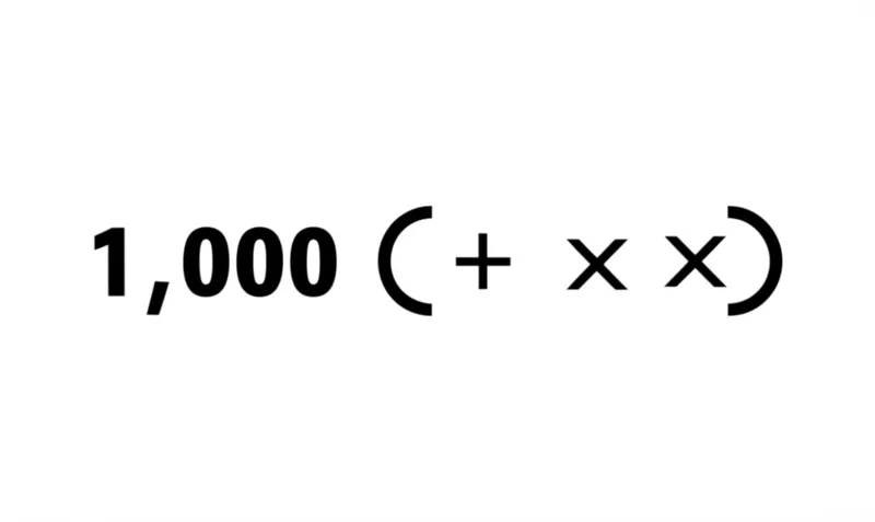 Illustration visuelle du mot « thousand » - Mille