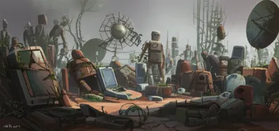 Illustration graveyard - Image 1