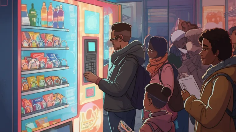 Visual illustration of vender: A vending machine. - Image 1