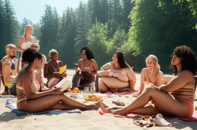 Illustration nudists