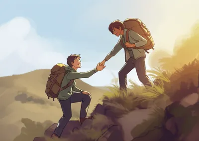 Illustration befriending - Image 1