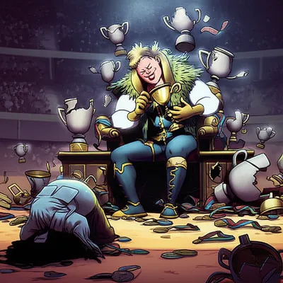 Illustration gloating