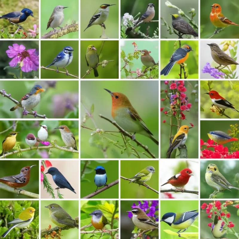 Illustration visuelle du mot « passerine » - Passereau