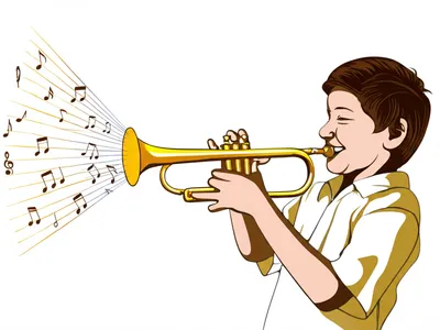 Illustration trumpeting - Image 1