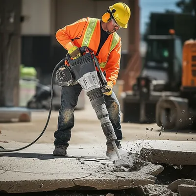 Illustration jackhammering