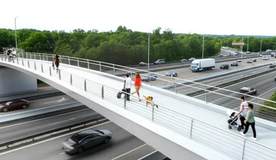 Illustration footbridge