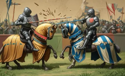 Illustration jousting - Image 1