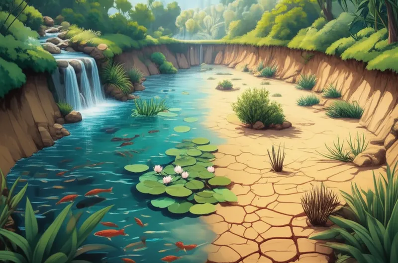 Visuelle Illustration von bund: Teich, Fischteich - Bild 1