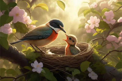 Illustration nestling - Image 1