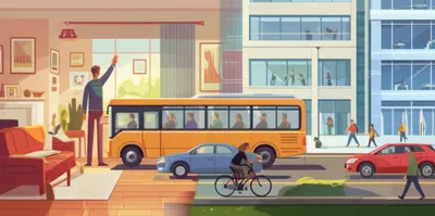 Illustration commuting - Image 1