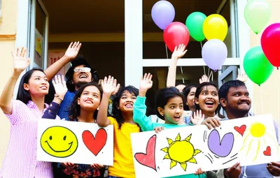 Illustration cheering