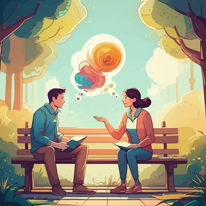 Illustration visuelle du mot « converse » - Conversation, entretien