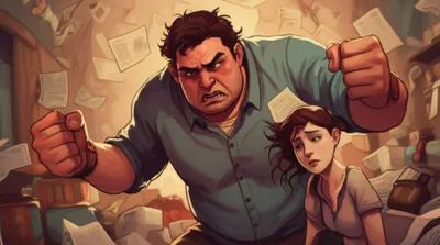 Visual illustration for the word "berates" - To chide or scold vehemently