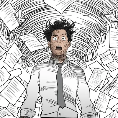 Illustration disheveled