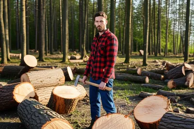 Illustration lumbermen