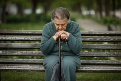 Illustration hunched