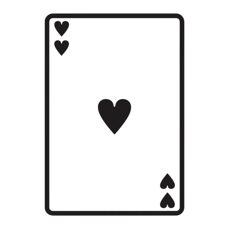 Illustration visuelle du mot « card » - Carte à jouer