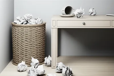 Illustration wastebasket