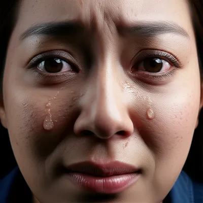 Illustration tearful