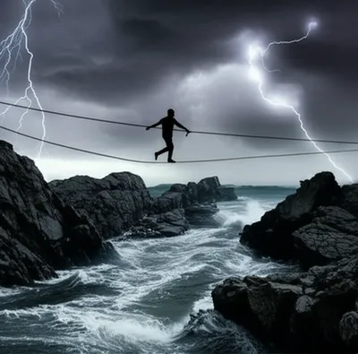 Illustration tightrope - Image 1