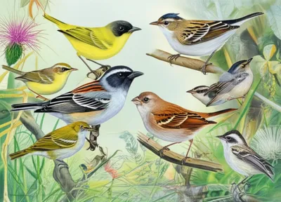 Illustration warblers