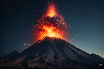 Illustration volcanos - Image 1