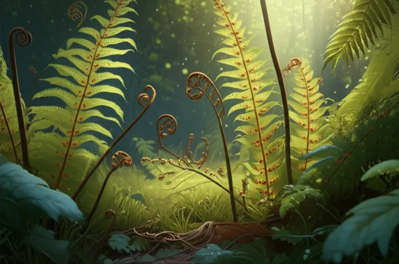 Ilustración visual de la palabra "fern" - Helecho