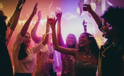 Illustration revellers