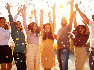 Illustration rejoicing