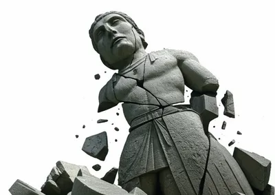 Illustration crumbling