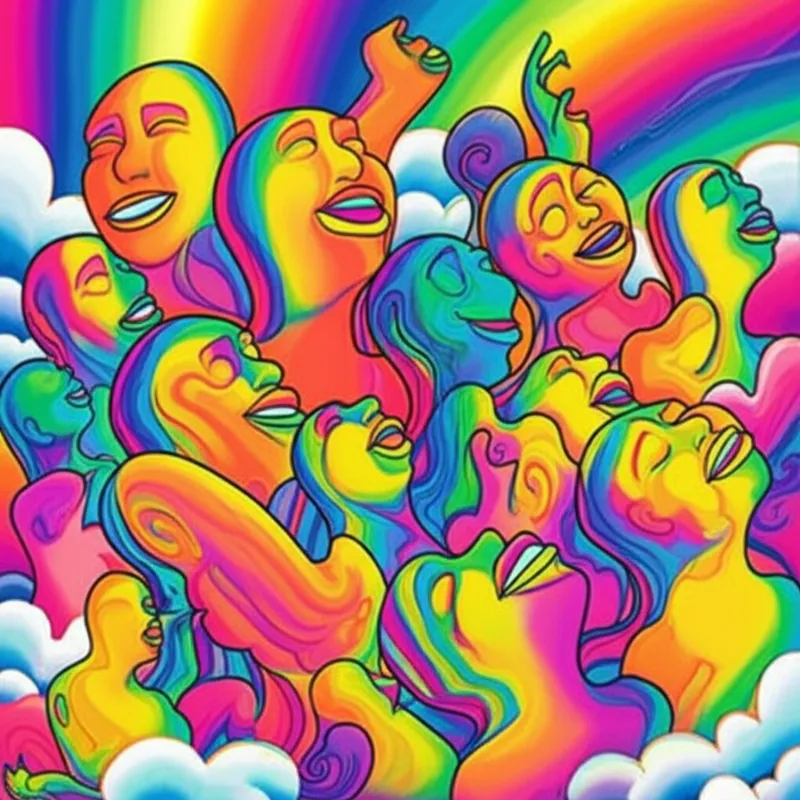 Ilustración visual de la palabra "ecstatic" - Éxtasis